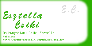 esztella csiki business card